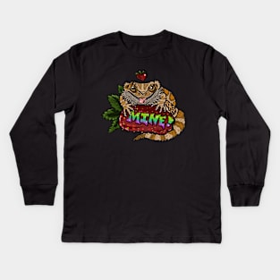 MINE! Bearded Dragon Strawberry Kids Long Sleeve T-Shirt